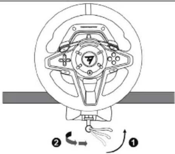 THRUSTMASTER T128 - Fissare il volante a un tavolo o a una scrivania - 5