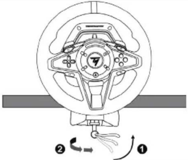 THRUSTMASTER T128 - Pripevnenie pretekárskeho volantu k stolu alebo pracovnej ploche - 4