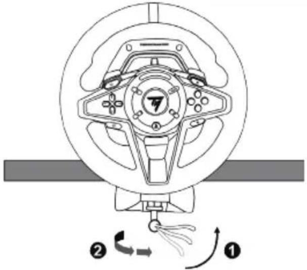 THRUSTMASTER T128 - ステアリングコントローラーをテーブルまたは机に取り付ける - 5