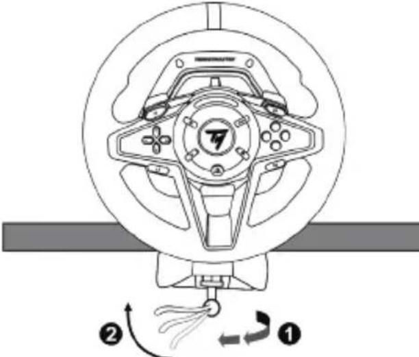 THRUSTMASTER T128 - Připevnění závodního volantu na stůl nebo na pracovní plochu - 4