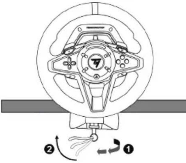 THRUSTMASTER T128 - Fixar o volante a uma mesa ou tampo de secretária - 4