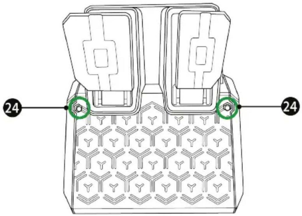 THRUSTMASTER T128 - ペダルセットをサポートまたはコックピットに取り付ける - 1