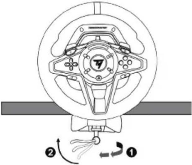 THRUSTMASTER T128 - Pripevnenie pretekárskeho volantu k stolu alebo pracovnej ploche - 3