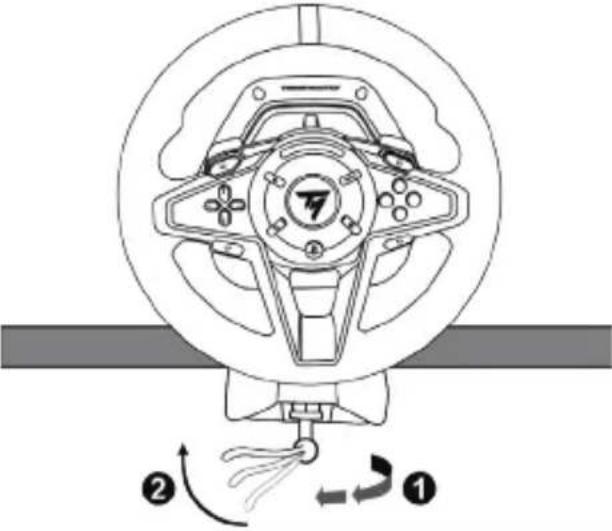 THRUSTMASTER T128 - Fixer le volant sur une table ou un bureau - 4