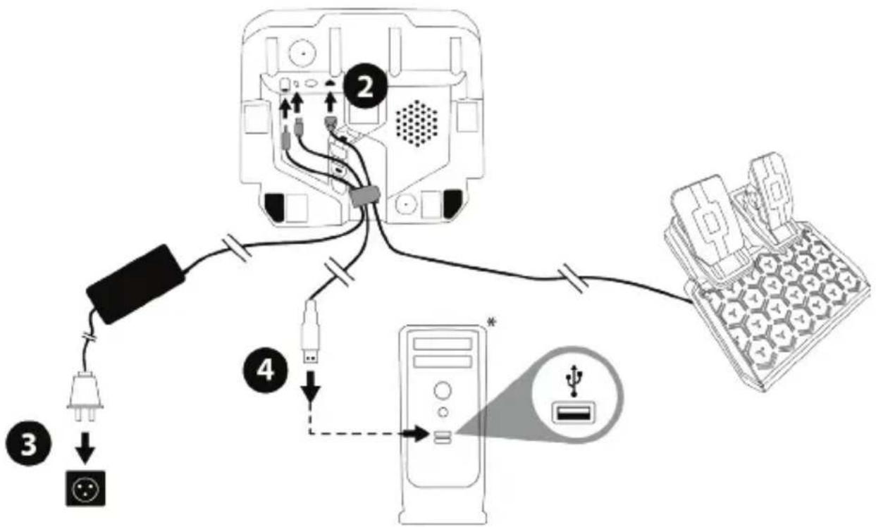 THRUSTMASTER T128 - 安装到 PC 上\* - 1
