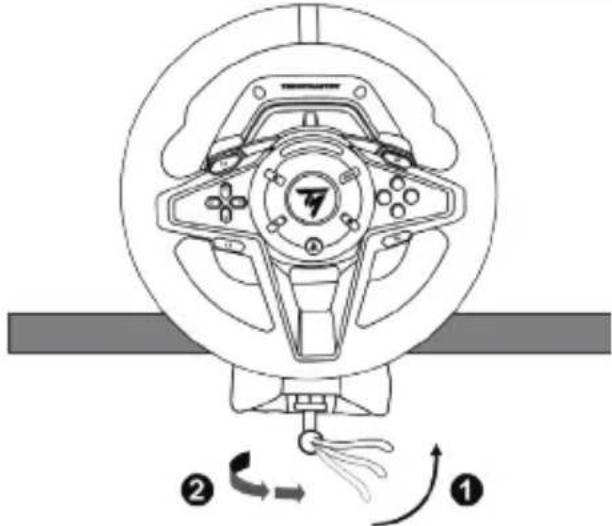 THRUSTMASTER T128 - Het racestuur op een tafel of werkblad bevestigen - 5