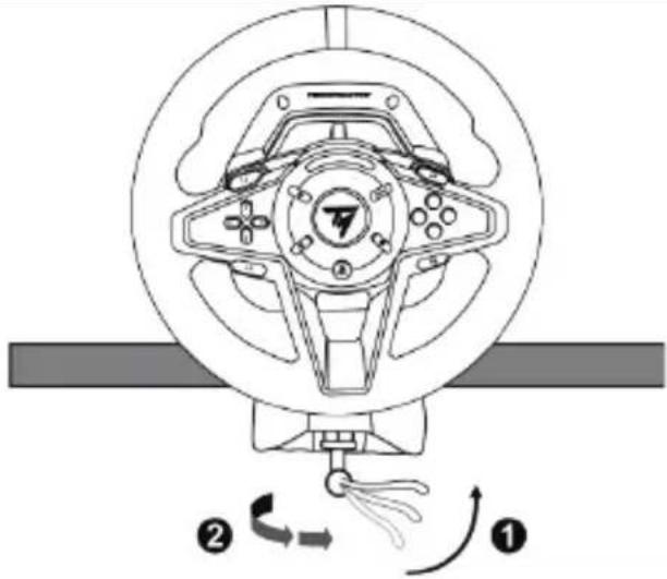 THRUSTMASTER T128 - 테이블이나 책상에 레이싱 핸들 부착하기 - 5