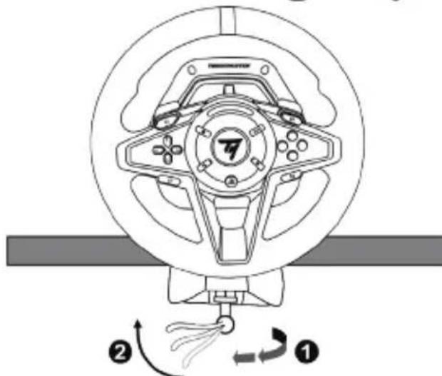 THRUSTMASTER T128 - Fissare il volante a un tavolo o a una scrivania - 4