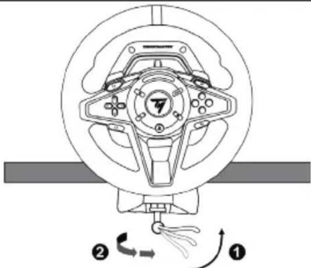 THRUSTMASTER T128 - Fijación del volante de carreras a una mesa o un escritorio - 5