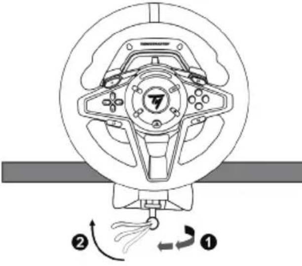 THRUSTMASTER T128 - Fixe o volante a uma mesa ou escrivaninha - 4