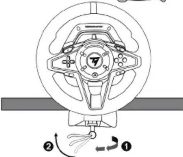 THRUSTMASTER T128 - Befestigung des Rennlenkrads auf einem Tisch oder Schreibtisch - 4
