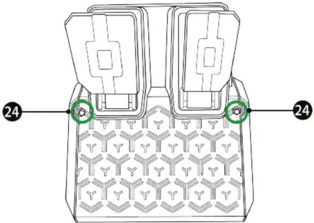 THRUSTMASTER T128 - Varning – Klämrisk när man spelar med pedalsetet - 3