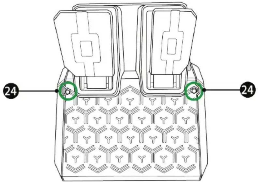 THRUSTMASTER T128 - FIJACIÓN DE LOS PEDALES A UN SOPORTE O UNA CABINA - 1