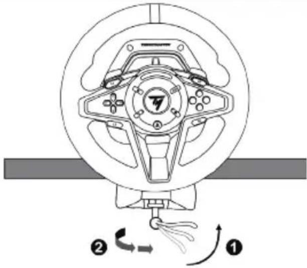 THRUSTMASTER T128 - Attaching the racing wheel to a table or a desktop - 6