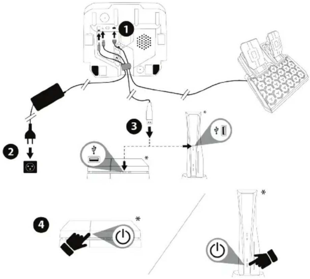 THRUSTMASTER T128 - ASENNUS PLAYSTATION®4- TAI PLAYSTATION®5-KONSOLILLE - 1