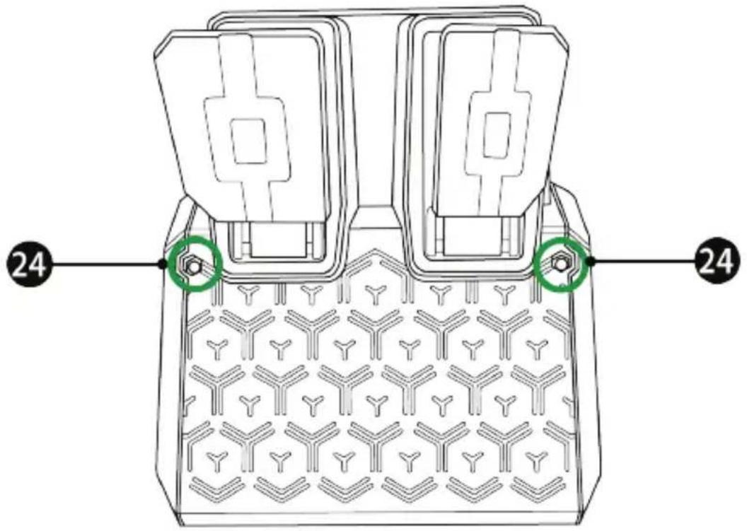 THRUSTMASTER T128 - BEFESTIGUNG DES PEDALSETS AN EINER HALTERUNG ODER IN EINEM COCKPIT - 1