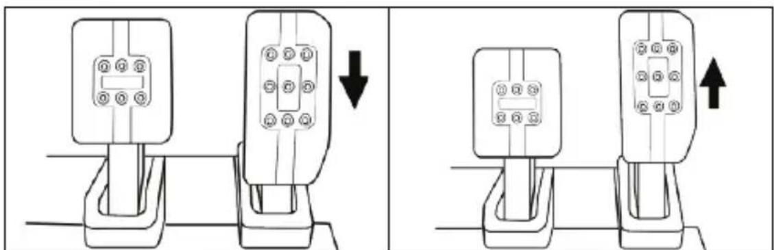THRUSTMASTER T3PM - 調節油門踏板的高度 - 1
