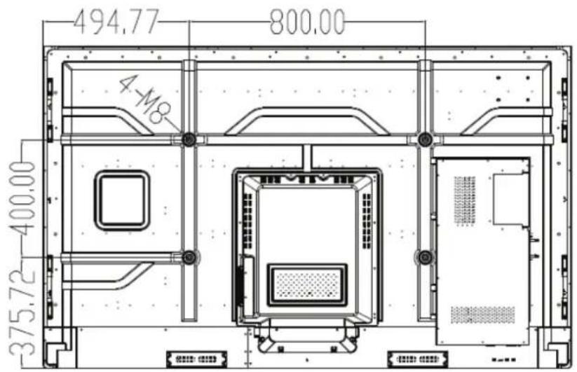 VIEWSONIC IFP7560 - Spécifications du kit de montage mural (VESA) - 2