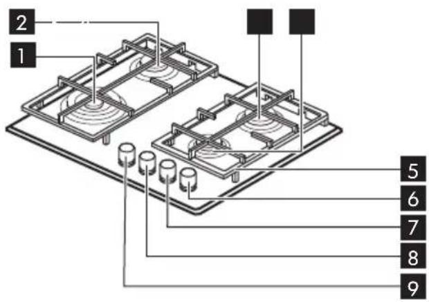 IKEA VASASTAN 105.241.83 - Kochfeldanordnung - 1