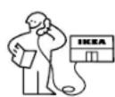 IKEA GENOMFRYSA 004.999.09 - Kaip susisiekti su mumis, jei jums reikalinga musu pagalba - 1