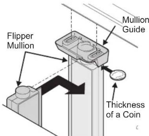IKEA STJÄRNSTATUS 405.222.86 - To adjust the flipper mullion: - 2