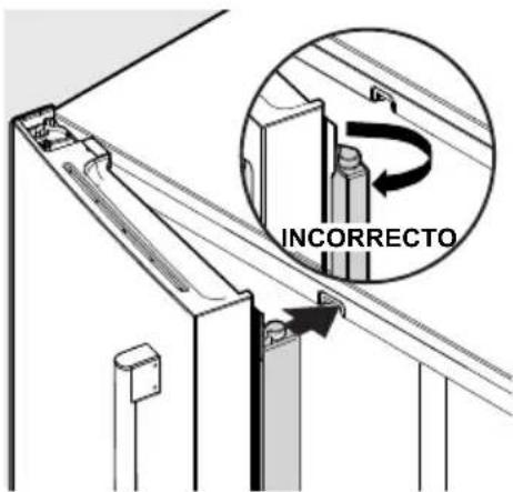 IKEA STJÄRNSTATUS 405.222.86 - Nivelación del compartimento y alineación de la puerta del refrigerador (si es necesario) - 3