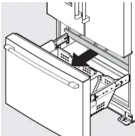 IKEA STJÄRNSTATUS - Pour retirer le panier supérieur du congélateur : - 1