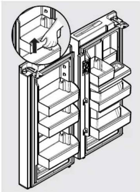 IKEA STJÄRNSTATUS - Para cambiar la posición de un contenedor de puerta ajustable: - 1