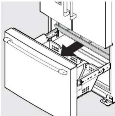 IKEA STJÄRNSTATUS - Para retirar la canasta superior del congelador: - 1