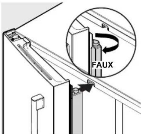 IKEA STJÄRNSTATUS - Mise à niveau de l'appareil et alignement des portes du réfrigérateur (si nécessaire) - 3