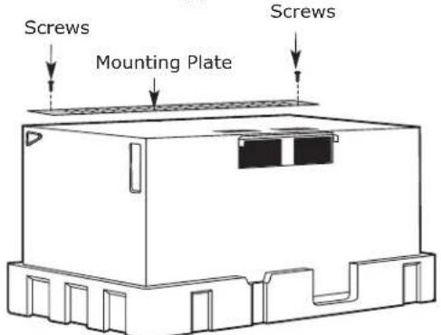 IKEA MEDELNIVÅ 004.692.95 - REMOVING THE MICROWAVE OVEN FROM THE CARTON/ REMOVING THE MOUNTING PLATE - 3