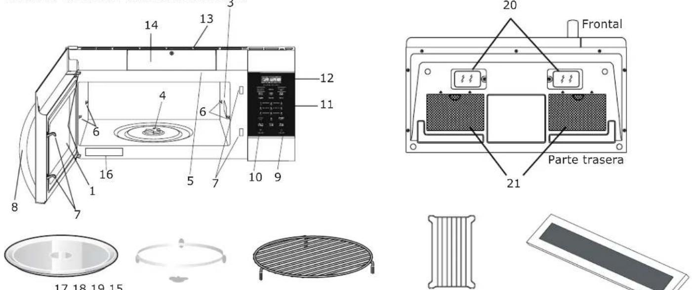 IKEA UPPSEENDE 204.621.65 - NOMBRES DE LAS PIEZAS - 1