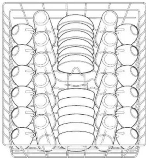 IKEA LAGAN 804.621.67 - Carga del portaplatos superior Las características y el aspecto de los portaplatos y la canasta de cubiertos pueden variar según el modelo. - 2