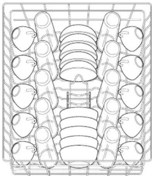 IKEA LAGAN 804.621.67 - Carga del portaplatos superior Las características y el aspecto de los portaplatos y la canasta de cubiertos pueden variar según el modelo. - 1