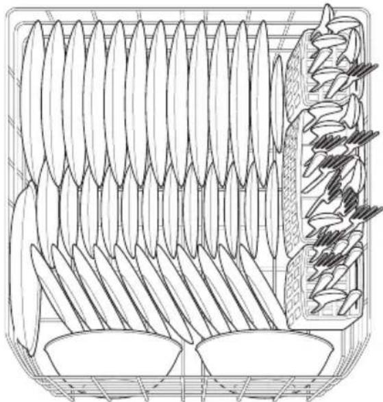 IKEA LAGAN 804.621.67 - Chargement du panier inférieur Les caractéristiques et l'apparence des paniers et du panier à couverts peuvent être différentes de celles de votre modèle. - 2