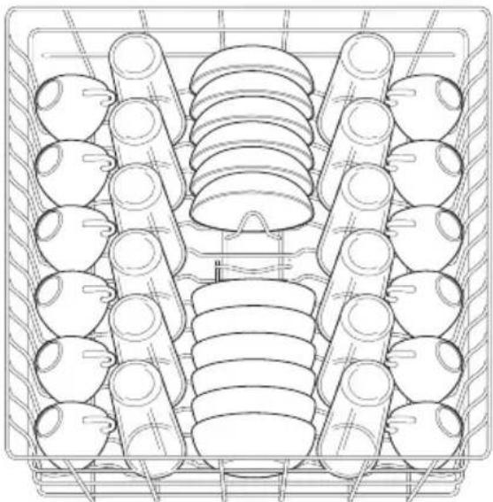 IKEA ESSENTIELL 905.222.84 - Chargement du panier supérieur Les caractéristiques et l'apparence des paniers et du panier à couverts telles qu'illustrées peuvent être différentes de celles de votre modèle. - 2