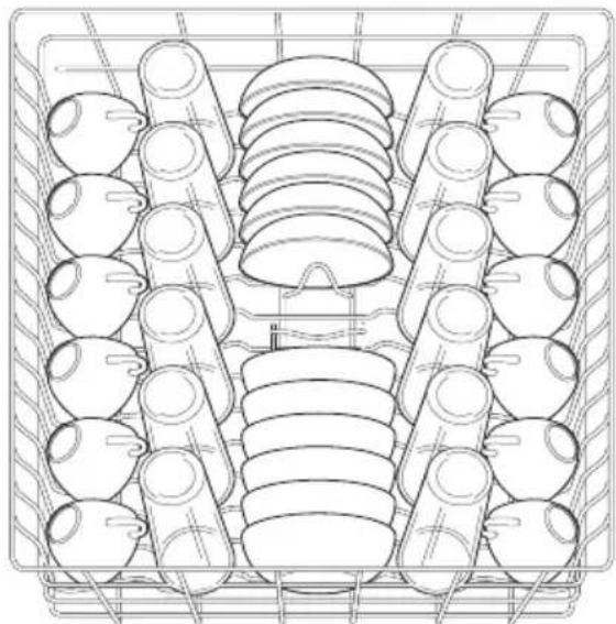 IKEA ESSENTIELL 605.222.85 - Chargement du panier supérieur Les caractéristiques et l'apparence des paniers et du panier à couverts telles qu'illustrées peuvent être différentes de celles de votre modèle. - 2