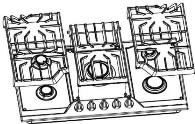 IKEA STORBRÄNNAN 105.405.45 - Montage des grilles de brûleur - 2