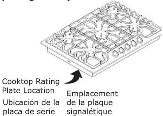 IKEA BRÄNNPUNKT - Rating Plate Location / Ubicación de la placa de serie / Emplacement de la plaque signalétique - 1
