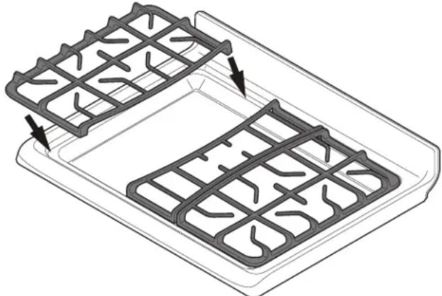IKEA BRÄNNPUNKT - Install Burner Grates - 1