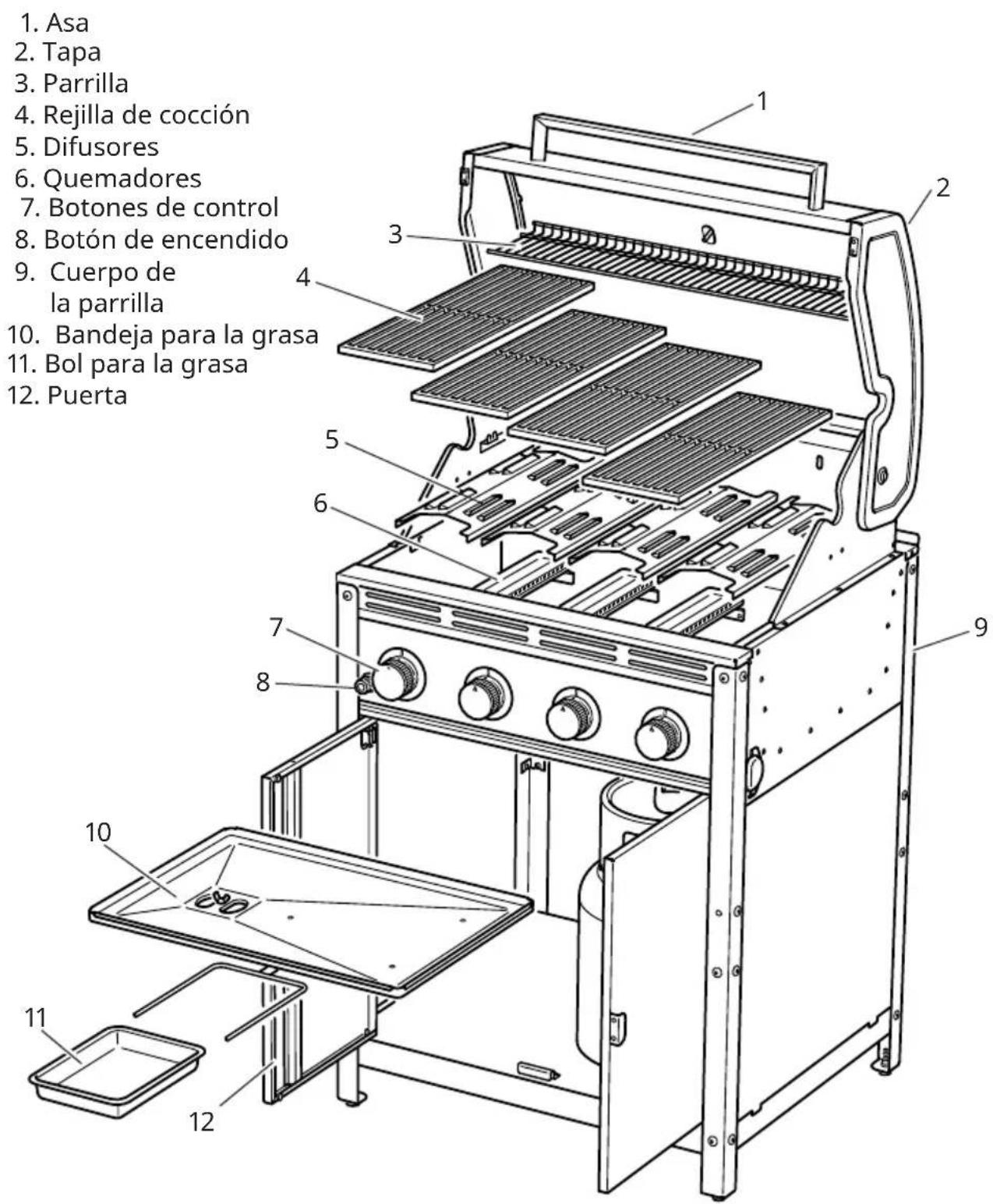 IKEA GRILLSKÄR 004.899.34 - LISTA DE COMPONENTES - 1