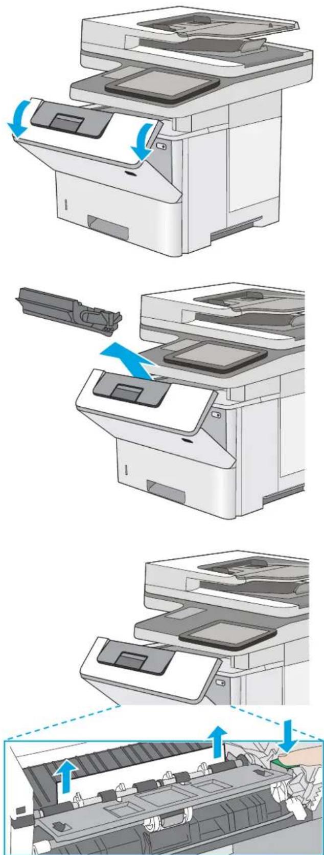 HP LaserJet Managed MFP E52545 - Elimination des bourrages papier dans la zone de la cartouche de toner - 2