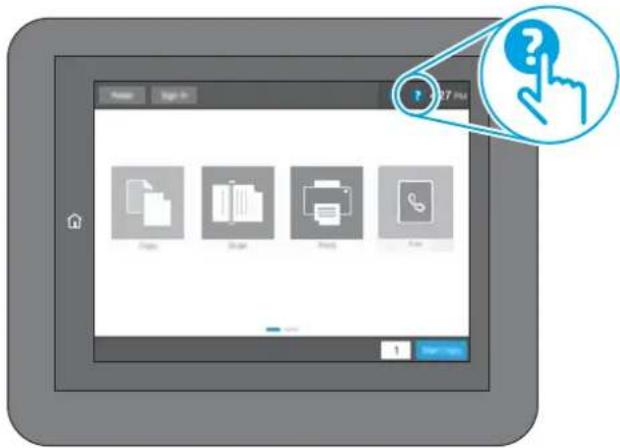 HP LaserJet Managed MFP E52545 - Système d'aide du panneau de commande - 1