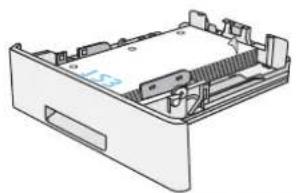 HP LaserJet Managed MFP E52545 - Orientation du papier du bac 2 et des bacs de 550 feuilles - 2
