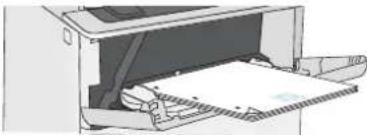 HP LaserJet Managed MFP E52545 - Bac 1 : orientation du papier - 3