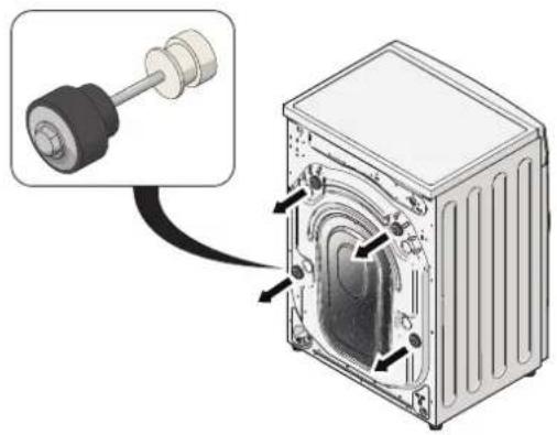 Wisberg WBWM1400A9WNB - DEMONTAGE DES DISPOSITIFS DE SECURITE UTILISÉS POUR LE TRANSPORT - 1