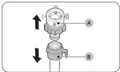 SAMSUNG WW90DG6U25LH - Raccordement à un robinet d'eau non fileté - 1