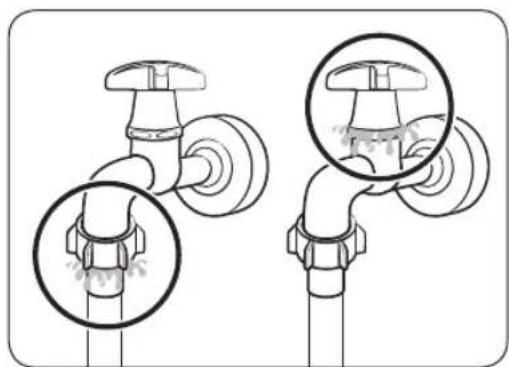 SAMSUNG WW90DG6U25LH - Raccordement à un robinet d'eau fileté - 3