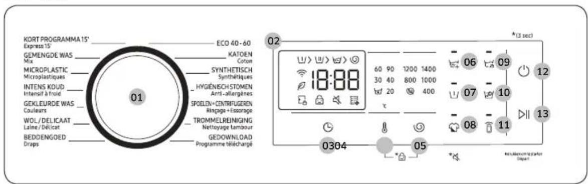 SAMSUNG WW90DG6U25LH - Bedienblende - 1