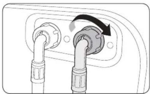 SAMSUNG WW90DG6U25LH - Bei bestimmten Modellen mit zusätzlichem Warmwasseranschluss: - 1